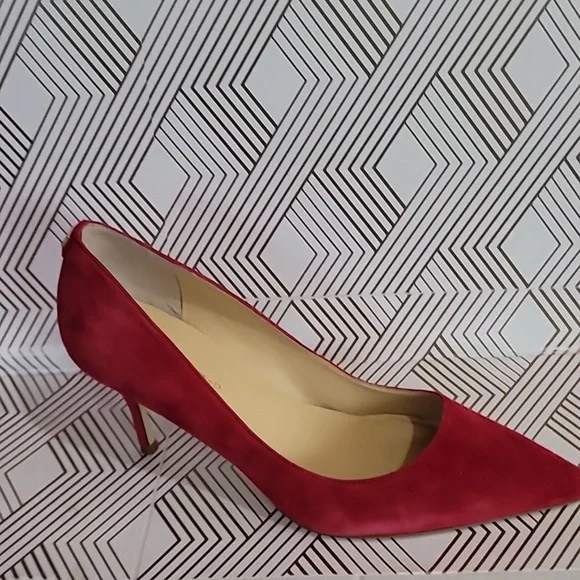 Ivanka Trump Red Suede Women's Shoes - Picture 3 of 10